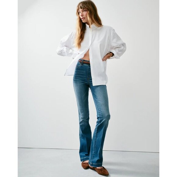 SPANX Denim - SPANX shape Women's Flare Jeans Vintage Indigo Medium Pull On Jeans